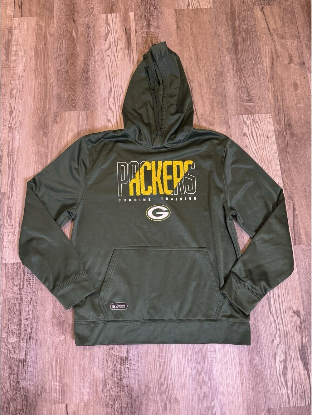 Green Bay Packers NFL Combine Training Hoodie Men’s Large Green Pullover